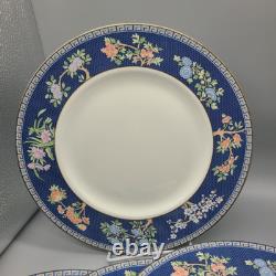 Set (4) Wedgwood Bone China BLUE SIAM Dinner Plates England NEW