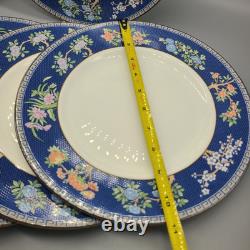 Set (4) Wedgwood Bone China BLUE SIAM Dinner Plates England NEW