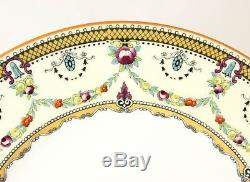 Set 6 Hand Painted Dinner Plates Antique Royal Cauldon England Bone China V6684