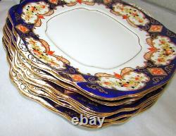 Set 6 Royal Albert Heirloom Square Handled Cake Plates Crown China England