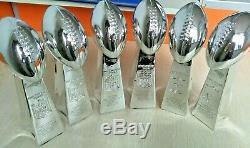 Set 6Pcs Trophy New England Patriots Championship Super Bowl Trophy 24cm USA DHL