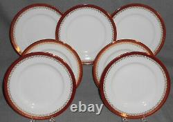 Set (7) Royal Albert HOLYROOD PATTERN Bone China Salad Plates MADE IN ENGLAND