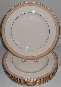Set (7) Royal Doulton TOULOUSE PATTERN Bone China DINNER PLATES Made in England