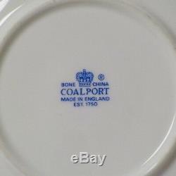 Set/8 Coalport England Bone China PANEL COBALT Saucers