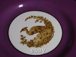 Set 8 Tiffany & Co NY Spode Copelands China England Gold Pheasant Purple Border