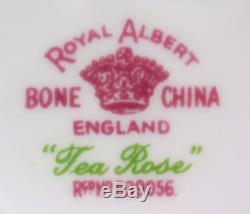 Set 8 x Dinner Plates Royal Albert Yellow Tea Rose vintage bone china England