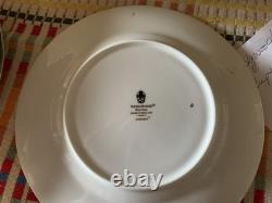 Set Lot 6 Amherst Wedgwood China England 10 1/2 Dinner Plates Platinum Trim
