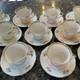 Set Of 11 Salisbury England Eggshell Bone China Teacups & Saucers 4012