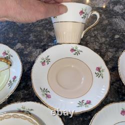 Set Of 11 Salisbury England Eggshell Bone China Teacups & Saucers 4012