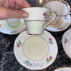 Set Of 11 Salisbury England Eggshell Bone China Teacups & Saucers 4012