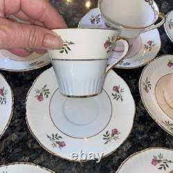 Set Of 11 Salisbury England Eggshell Bone China Teacups & Saucers 4012