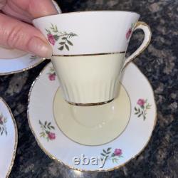 Set Of 11 Salisbury England Eggshell Bone China Teacups & Saucers 4012