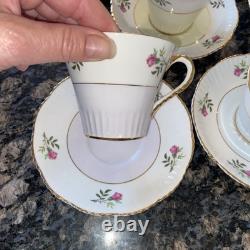 Set Of 11 Salisbury England Eggshell Bone China Teacups & Saucers 4012