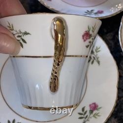 Set Of 11 Salisbury England Eggshell Bone China Teacups & Saucers 4012