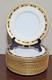 Set Of 12 Minton Tiffany & Co. Cobalt Blue And Gold Gilt Service Plates