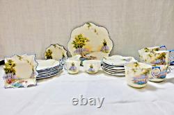 Set Of 22 Aynsley Bone China, Bluebell Time, England