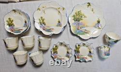 Set Of 22 Aynsley Bone China, Bluebell Time, England