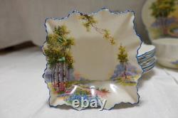 Set Of 22 Aynsley Bone China, Bluebell Time, England Set Of 22 Aynsley Bone China, Bluebell Time, England