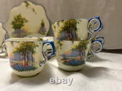 Set Of 22 Aynsley Bone China, Bluebell Time, England