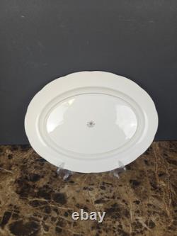 Set Of 3 Royal Albert Silver Birch Oval Serving Platters Bone China England