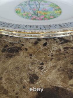 Set Of 3 Royal Albert Silver Birch Oval Serving Platters Bone China England