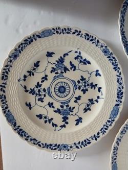 Set Of 4 Antique Blue Minton Cower Plates 1863-1872 9.5