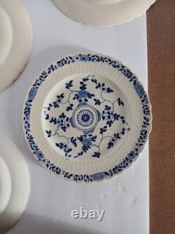 Set Of 4 Antique Blue Minton Cower Plates 1863-1872 9.5