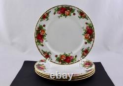 Set Of 4 Royal Albert China Old Country Roses Salad Plates, England New