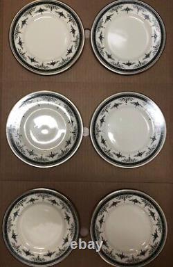 Set Of 6 Minton Grasmere England Dinner Plates Fine Bone China 10 5/8