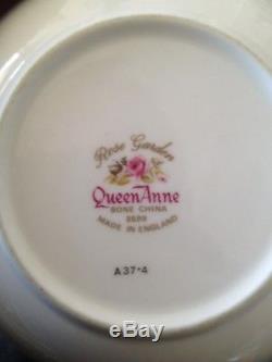 Set Of 6 Queen Anne Bone China Rose Garden 8599 Made In England