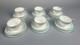 Set Of 6 VTG Paragon England Turquoise Blue Bone China Tea Trios 18pc Cup Saucer