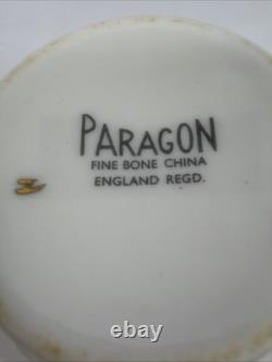 Set Of 6 VTG Paragon England Turquoise Blue Bone China Tea Trios 18pc Cup Saucer