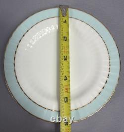 Set Of 6 VTG Paragon England Turquoise Blue Bone China Tea Trios 18pc Cup Saucer