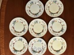 Set Of 8 CROWN STAFFORDSHIRE china FLOWER GARDEN pattern Dinner Plates 10 3/4