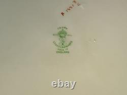 Set Of 8 CROWN STAFFORDSHIRE china FLOWER GARDEN pattern Dinner Plates 10 3/4