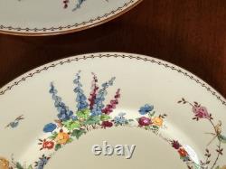 Set Of 8 CROWN STAFFORDSHIRE china FLOWER GARDEN pattern Dinner Plates 10 3/4