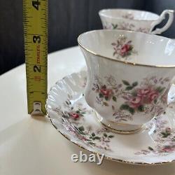 Set Of 8 Royal Albert Lavender Rose Teacups & Saucers, Bone China England EUC