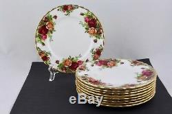 Set Of 9 Royal Albert China Old Country Roses Bread/butteplates, England Mint