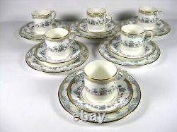 Set Of Six (6) Minton, England, Byron Demitasse Cups, Saucers, Desserts