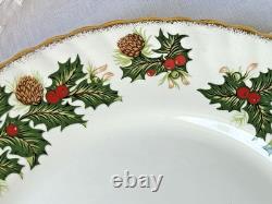 Set ROSINA YULETIDE Fine Bone China 34 Pieces Christmas Holly Made In England