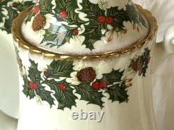 Set ROSINA YULETIDE Fine Bone China 34 Pieces Christmas Holly Made In England