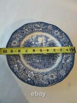 Set of 10 LIBERTY BLUE Ironstone China 10 Dinner Plate Staffordshire England