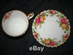 Set of 10 Royal Albert OLD COUNTRY ROSES 1962 Bone China Cups & Saucers ENGLAND