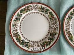 Set of 10 Spode Christmas Rose DINNER PLATES, England, Fine China, 10 5/8