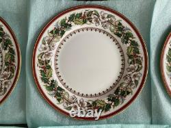 Set of 10 Spode Christmas Rose DINNER PLATES, England, Fine China, 10 5/8