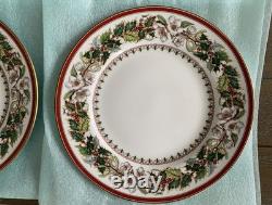 Set of 10 Spode Christmas Rose DINNER PLATES, England, Fine China, 10 5/8