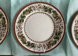 Set of 10 Spode Christmas Rose DINNER PLATES, England, Fine China, 10 5/8