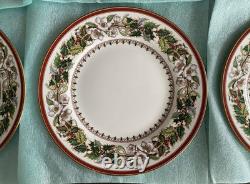 Set of 10 Spode Christmas Rose DINNER PLATES, England, Fine China, 10 5/8