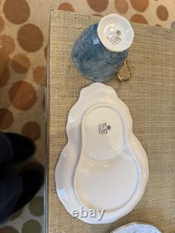 Set of 12 Royal Albert Gossamer Tennis Snack Sets Plates Cups Bone China