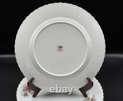 Set of (12) Royal Albert Lavender Rose 10.375 Bone China Dinner Plates England